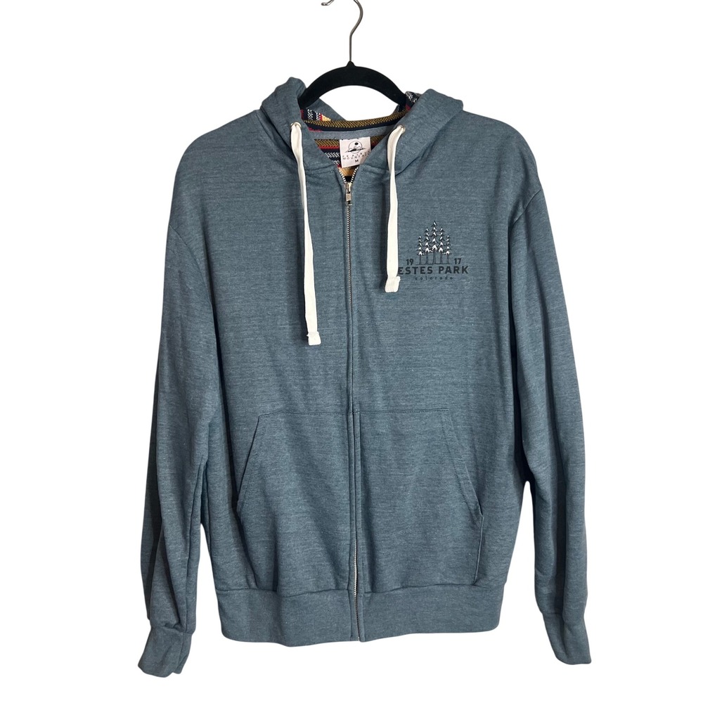 Prairie Mountain Hooded Jacket Sz M Estes Park Colorado Full Zip Hoodie